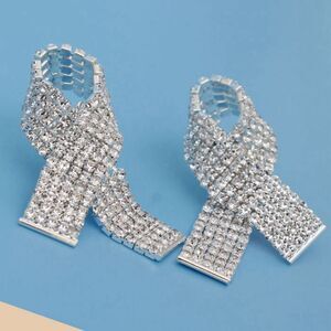 NWT pave CZ ribbon post style earrings by LuLuLaLa